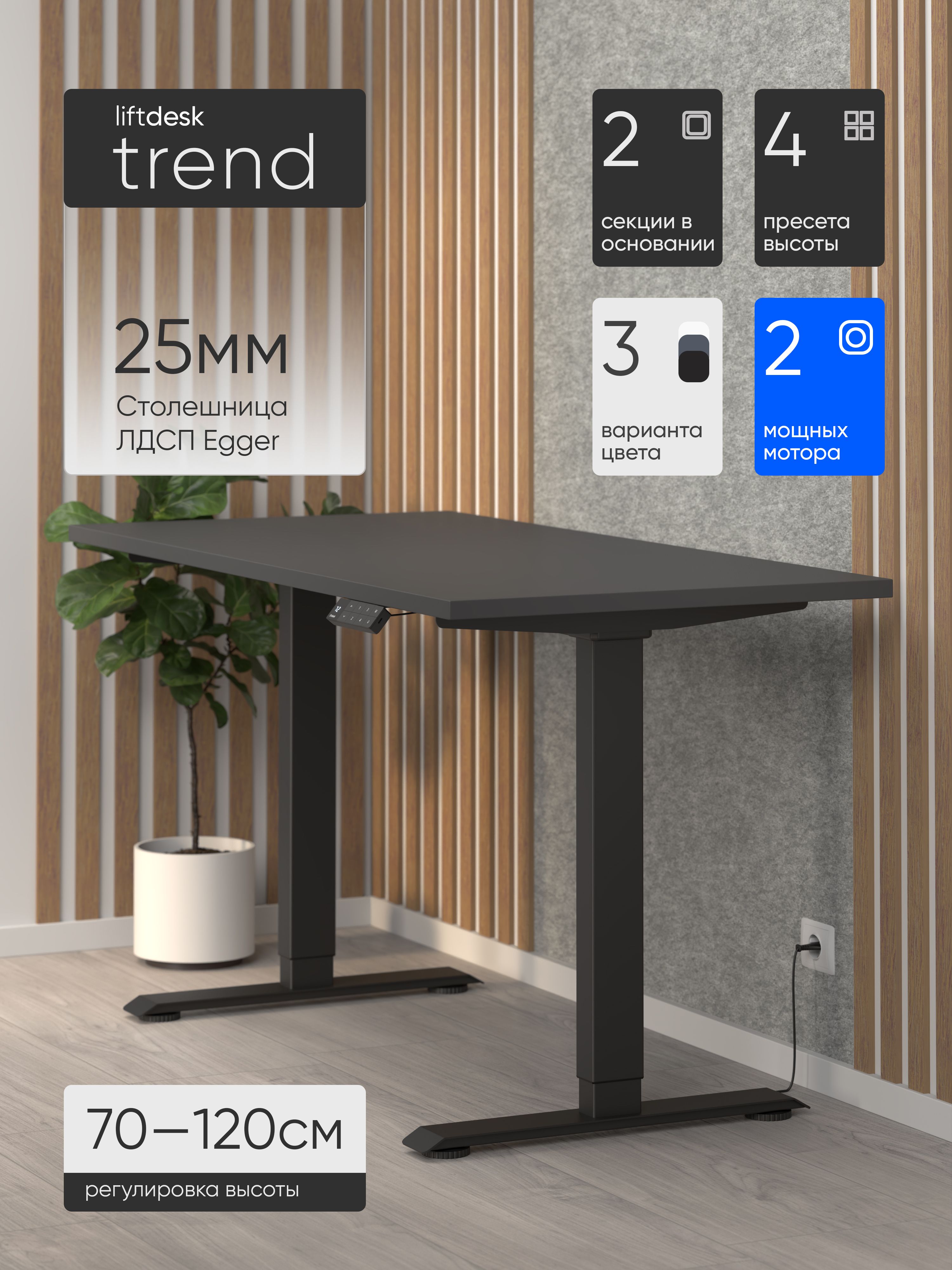 Компьютерный стол с регулировкой высоты liftdesk Trend