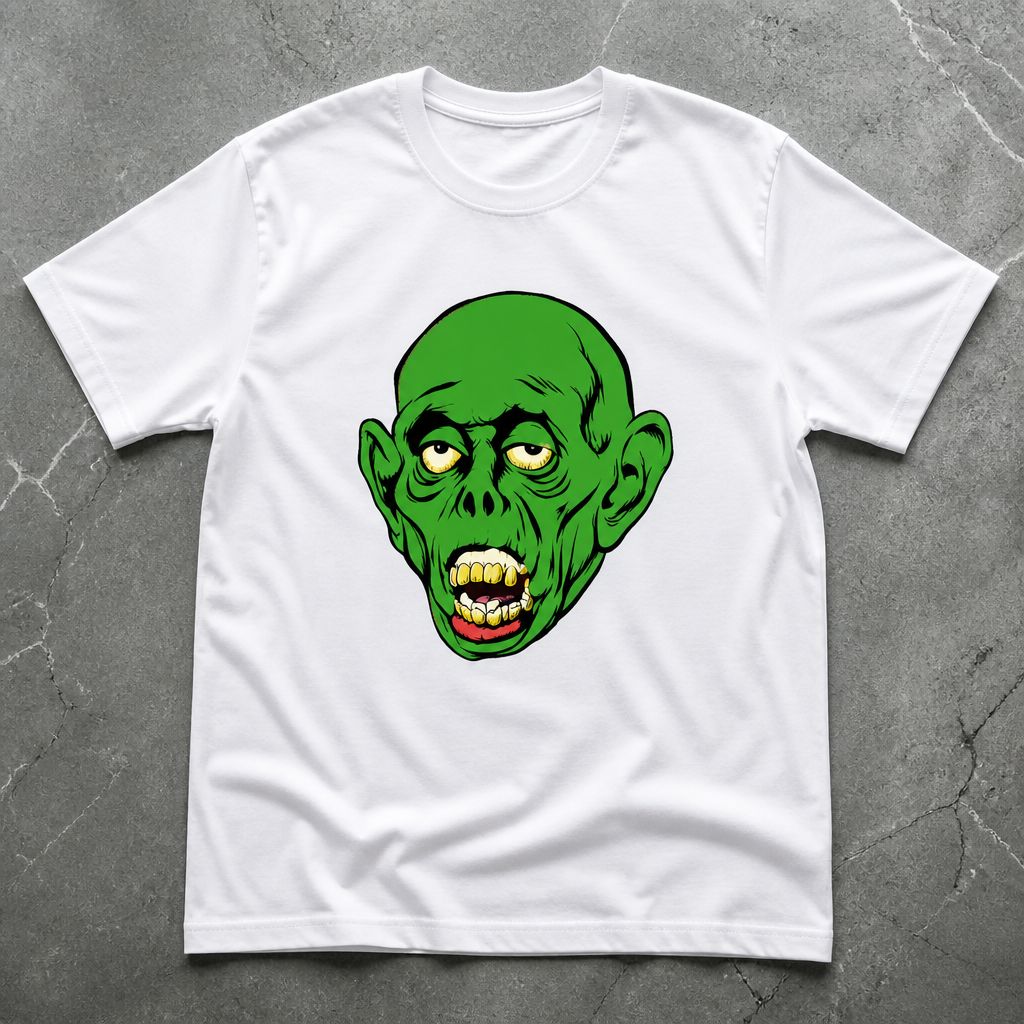 Футболка y2k archive зеленый упырь Green Ghoul flat_lay
