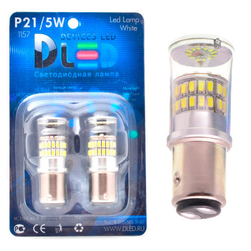Светодиодные лампы DLED P21/5W 48 SMD 3014