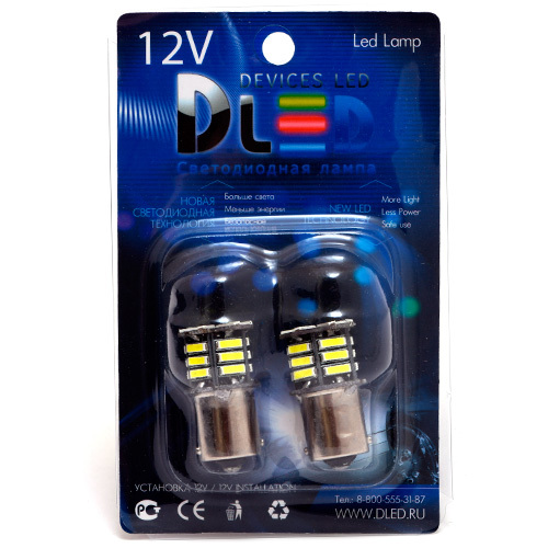 Светодиодные автомобильные лампы DLED P21/5W 21 SMD 7014