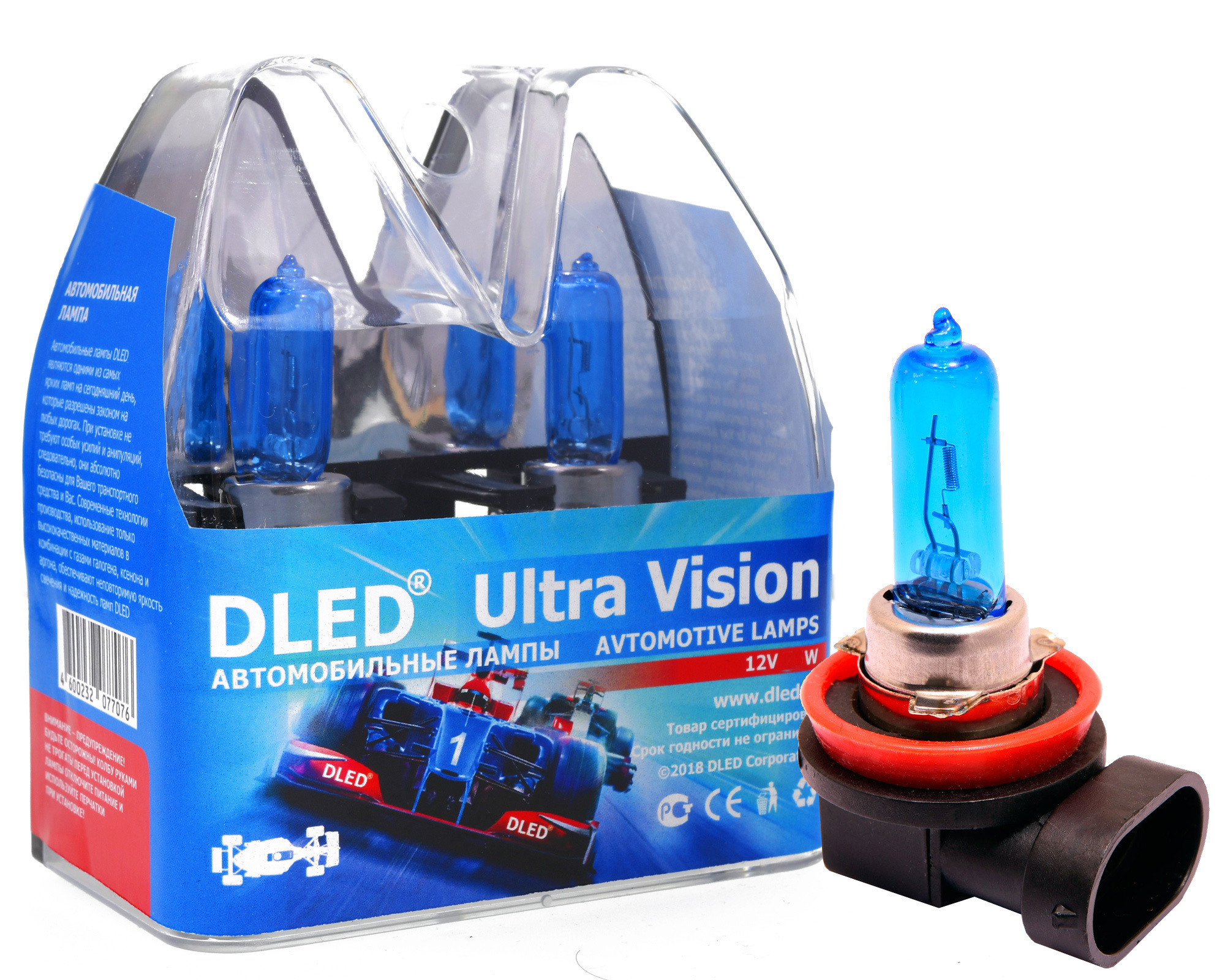 Автомобильные лампы H11 DLED Ultra Vision 8000K